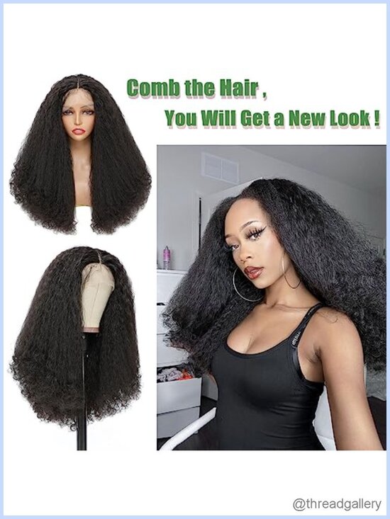 Synthetic T Part Lace Front Wig 20 Inch Heat Friendly main image 4